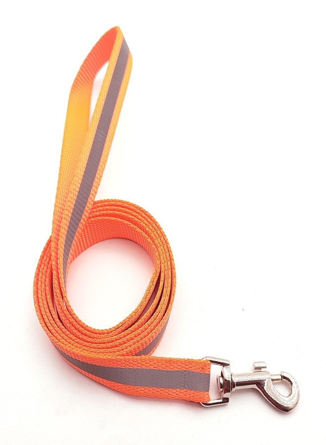Pups&Pets Reflective Nylon Neck Belt and Leash with Bell Set Ideal for All Small Breed Dogs and Puppies - Orange - Image 4